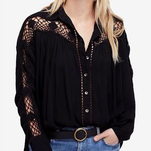 Katie Bird Lace-Inset Shirt (XS/S/L)